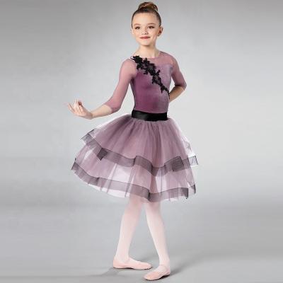 China Comfortable Customized for Kids to Use Latest Princess Dance Practice Dress Dance Art Girls Ballet Dress for sale