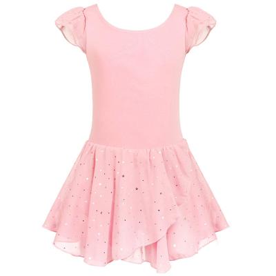 China Dancerwear Girls Ruffle Sleeve Ballet Dance Dress Tutu Edged Leotard Training Dancewear for sale