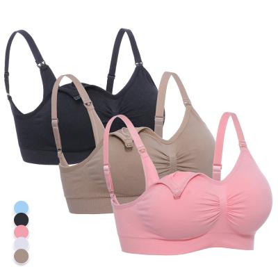 China Ama Larsi Wholesale Athletic Wear Women Sports Radiation Soft Breathable Maternity Nursing Bra for sale