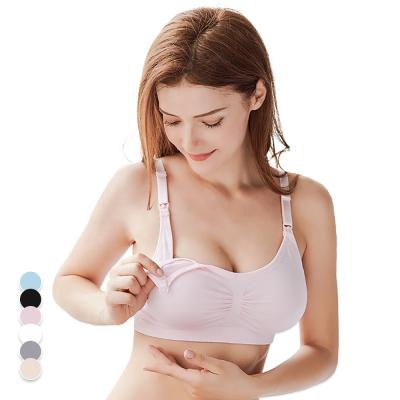 China Ama Larsi Wholesale Athletic Wear High Quality Antibacterial Women Plus Size Nursing Sports Maternity Bra for sale