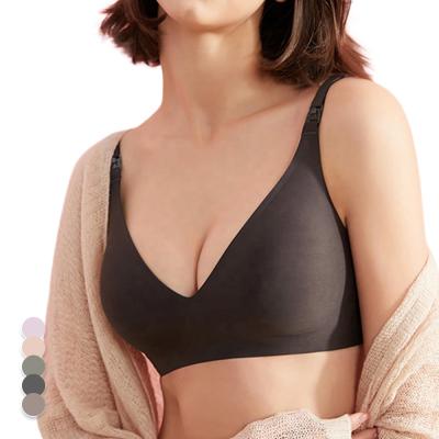 China Ama Larsi Breastfeeding Maternity Nursing Radiation Protection Bras Large Size Breathable Leakproof Seamless Nursing Bra for sale