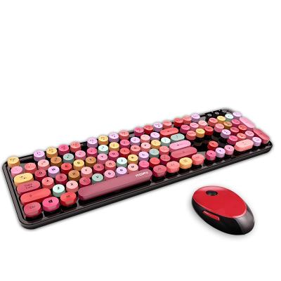 China The other cute female wireless girls lipstick color mouse keyboard gift personality keyboard desktop punk set for sale