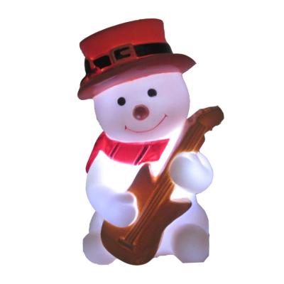 China Action Figure For Home Decor Custom Music Led Sound Activated PVC Toy Light Up Snowman For Promotional Gifts for sale