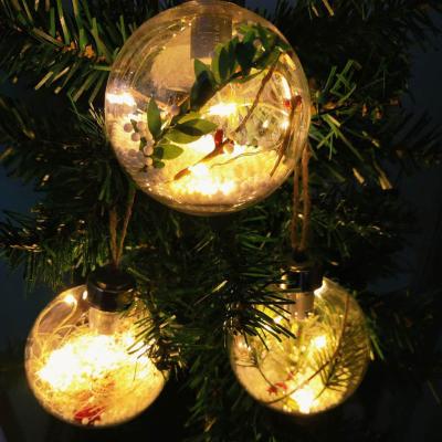 China Wedding Clear Plastic Tree Home Decor Tree Fillable Craft Baubles Christmas Tree Baubles Hanging Hanging Decoration for sale