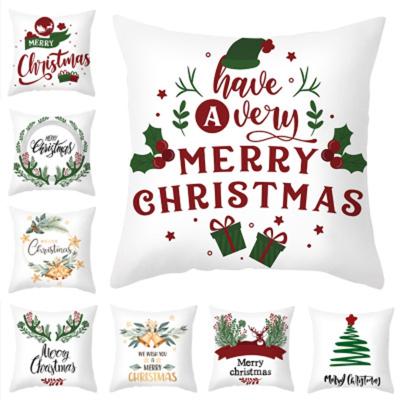 China Wholesale 45*45cm Chistmas Day Christmas Pillow Case Farmhouse Tile Cushion Case Covers For Christmas Decoration Supplies Pillowcase for sale