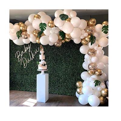 China Balloon Garland Arch Kit Artificial Palm Baby Shower Decoration Party Leaves White Gold Confetti Balloons Baby Shower Decorations for Girl Boy for sale