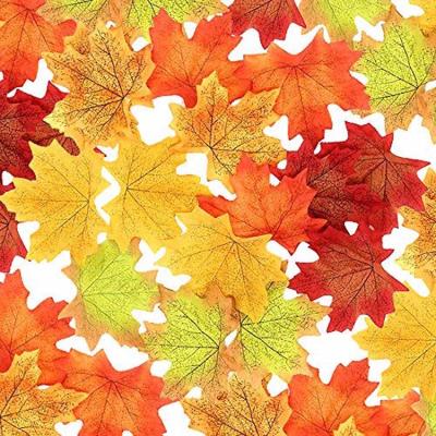 China Artificial Whole Maple Leaves Weddings Events Decoration Thanksgiving Day 100pcs 8X8cm For Events Autumn Weddings Decoration for sale