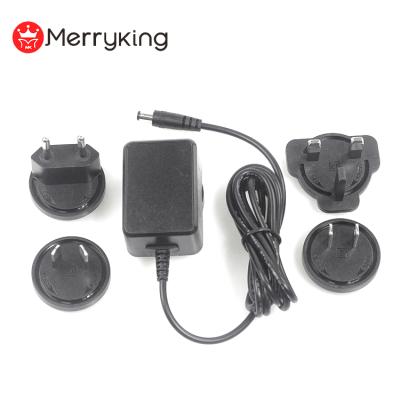 China 12V 1.5A 1.2A Power Supply AC 100-240v 50-60hz AC 100-240v 50-60hz Interchangeable FCC CE PSE SAA MKD-1500DEXD AC Power Adapter EU UK USA AU Plug Power Adapter for sale