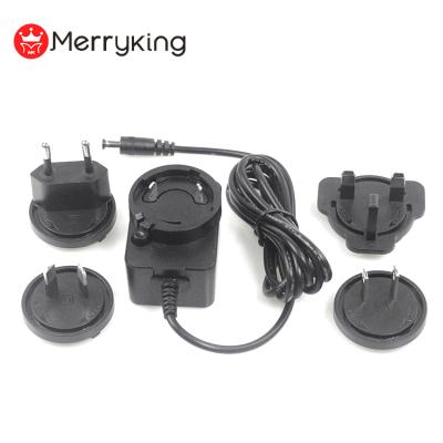 China 15W 18W Series 5V 9V 12V Interchangeable Plug Power Adapter with EN62368 and CE GS SAA PSE kc ccc MKD-0902000DEXD 61558 cUL for sale