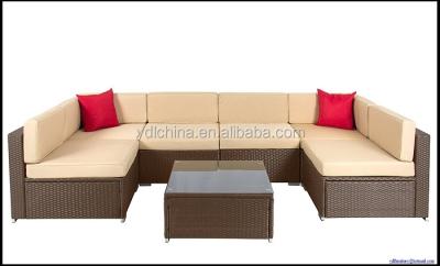 China Garden Set Cheap Modern Wicker Sectional Sofas Sofa Sale YKD-07D for sale