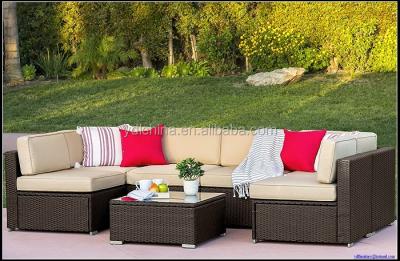 China Garden set outdoor rattan wicker kd sofa set YKD-07D for sale