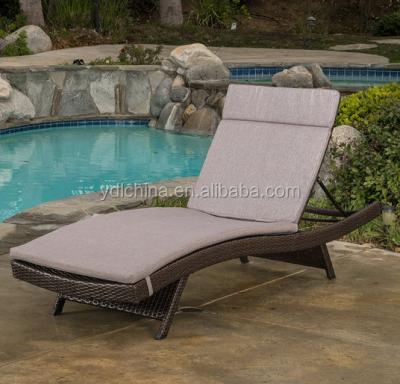 China Garden set hot sale outdoor wicker rattan sun lounger for sale