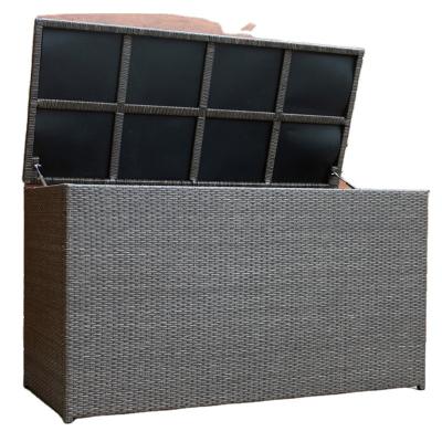 China Modern Cheap Outdoor Rattan Garden Cushion Wicker Storage Box for sale