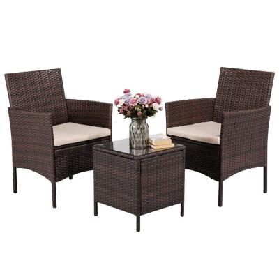 China Modern wicker rattan outdoor table and chair for sale