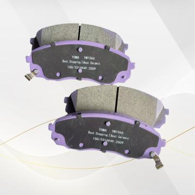 China Germany Automotive Car Supplier D1566 L177.8 W60.7/58.3 T18.1 Brake Circuits Braking Ceramics Auto Brake Pads for sale