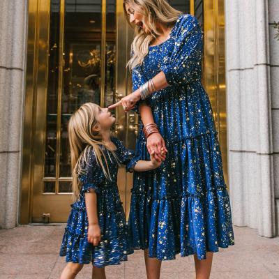 China High Quality Breathable Mom And Daughter Set Parent & Child Dress Matching Outfits Mommy And Me Summer 2022 For Family for sale