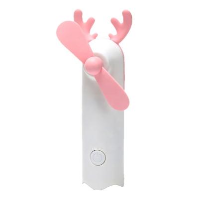 China Antler Outdoor Creative Usb Charging Desktop Mini Handheld Desktop Fan Outdoor Portable Small Fan for sale