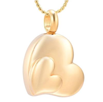 China Other Reliable Quality Dual Heart Shaped XM-016 Adjustable Pet Cremation Jewelry Urn Necklace Chain Necklace For Pet Ashes for sale