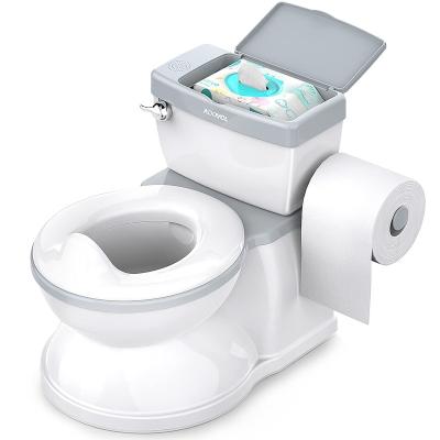 China Toliet Child Potty Trainer with Sound Realistic Flush Toilet Baby Potty Trainer for 18 Months - 36 Months for sale