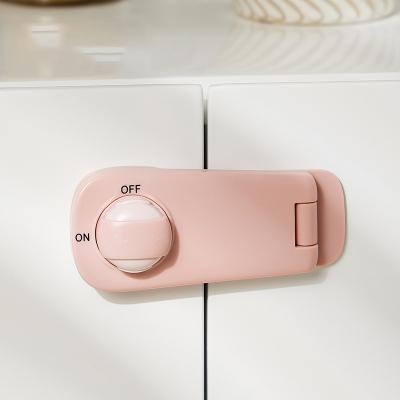 China Easily install the top-selling child safety drawer safety knob anti-treasure clip refrigerator drawer the lock can be customized for sale