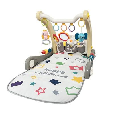 China Hot Selling New Toddler Selling Multifunctional Convertible Baby Walker Multifunctional Baby Roller Walker With Music Baby Infant Plastic Single Walker for sale