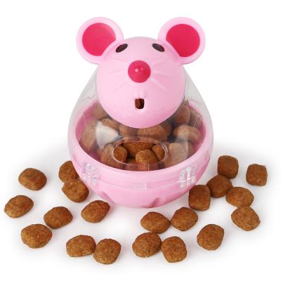 China Cat Toys Interactive Cat Toy Viable Pet Cat Dog Feeder Food Dispenser Treat Ball Pet Toys Tumbler IQ Treat Ball Mice Shape Toy for sale