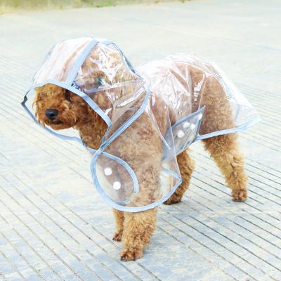 China Sustainable Fashion Reflective Dog Raincoat With Hood Poncho, Eco Puppy Jacket Pet Raincoat Rain Gear Clothes For Small Dogs/Cats for sale