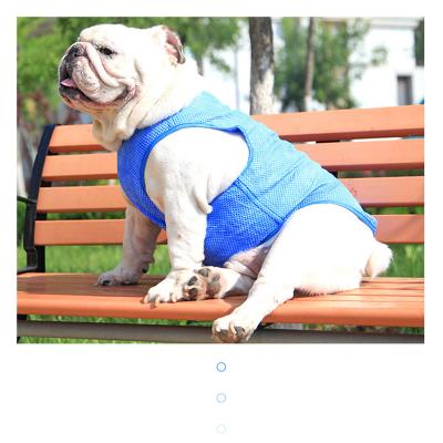 China Evaporative Viable Blue Dog Cooler Swamp Vest Jacket Cooling Coat For Puppy Cats Pets Adjustable, Compatible With Dog Harnesses for sale