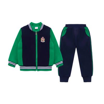 China School Navy Green Old School Style Tracksuit Customized New Style Back To School Tracksuit Design for sale