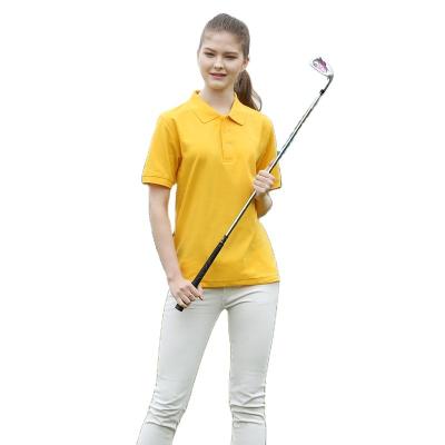 China Anti-pilling Solid Ladies Polo T-shirt With New Custom Made Ladies Polo Collar Golf Shirts for sale