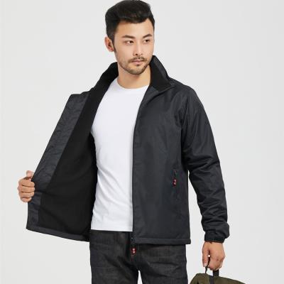 China 2020 Factory Price 100% Polyester Windproof Waterproof Black Jacket for sale