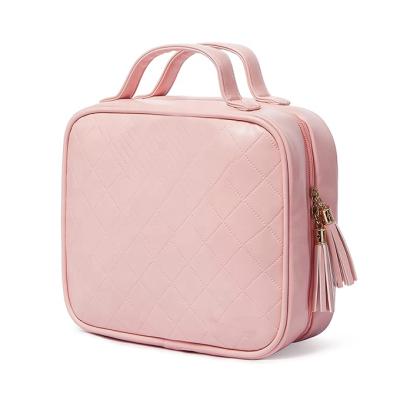 China New Design PU Makeup Travel Case Durable Waterproof Leather Professional Makeup Bag Portable Cosmetic Case for sale