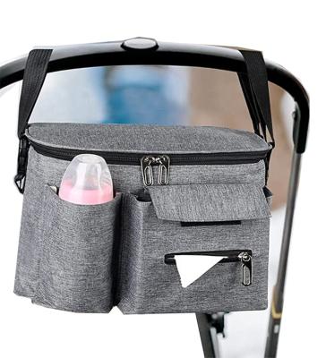 China Water Resistant Strollers Accessories Diaper Travel Storage During Insulated Cup Holder Bag Baby Stroller Organizer for sale