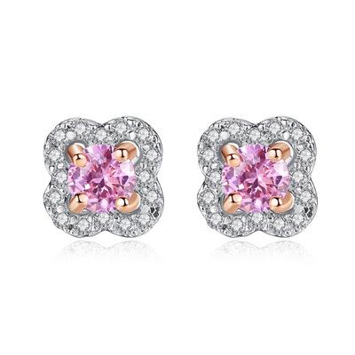 China PONEES Fashion Flower Stud Earrings 925 Sterling Silver Earrings For Women Trendy Jewelry for sale