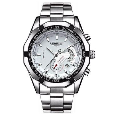 China PONEES Water Resistant Fashion Men Date Quartz Watch Waterproof Business Watch Stainless Steel Band for sale