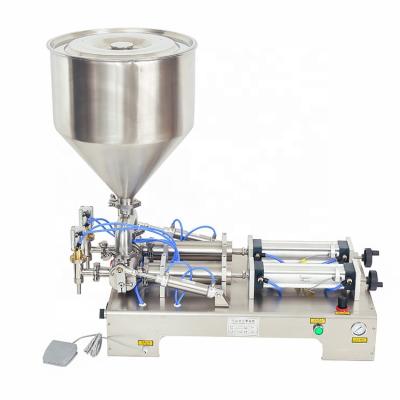 China Food Double Heads Horizontal 10~100ml Honey Stick Cream Paste High Viscosity Packing Filling Machine With CE Certificate for sale