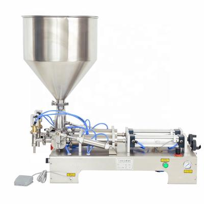 China 250-2500ml Hotels Double Nozzle Semi Automatic Sauce Filler Machine Juice Filling Machinery With CE Certificate for sale