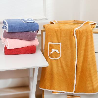 China Factory Custom Color Safe Logo Child Friendly Natural Ultra Absorbent Women Bathroom Towel Eco-Friendly Sexy Robe for sale