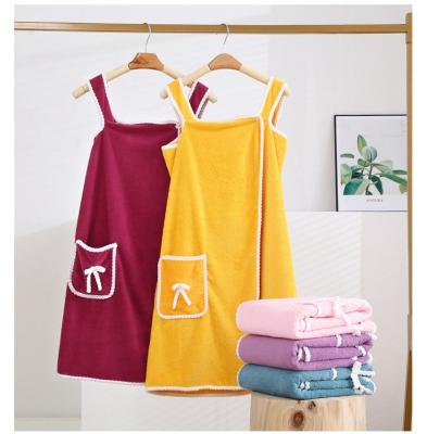 China Custom Made Bath Safe For Adult Size Kids Fashion Lady Girls Wearable Fast Drying Magic Can Wear Oversized Bath Towel for sale