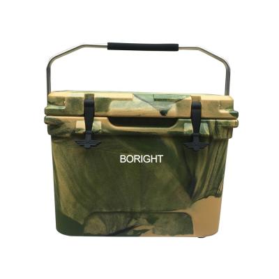 China 20QT Waterproof Customized Portable Chest Camping Ice Color Camouflage Cooler Box With Handle for sale