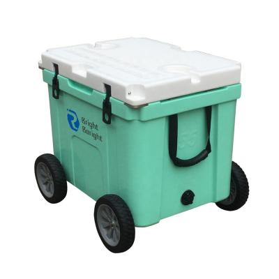 China 55qt Military Box Large Rotomolded Waterproof Portable Ice Chest Coolers For Picnic Fishing With Bottle Openers for sale