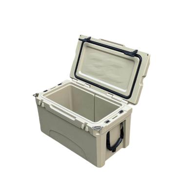 China Wholesale Heavy Duty 40QT Waterproof Rotomolded Hard Ice Cooler Box PU Insulation For Camping With Bottle Opener for sale