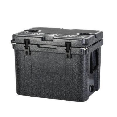 China OEM 55QT waterproof PE leisure rotomolded coolers box PU insulation and with bottle openers for sale