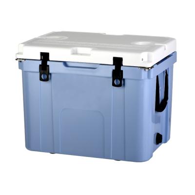 China Waterproof PLASTIC LLDPE rotomolded 55QT ice chest fishing OEM ODM hard sided coolers box for sale