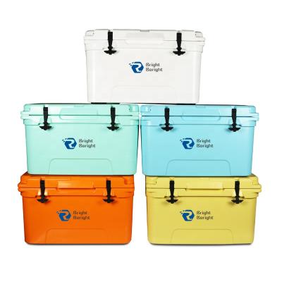 China Waterproof 45 Quart Mixed Color Hard Plastic Insulated Cooler Box FOR Blood Fish Transport for sale