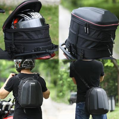 China CUCYMA Factory China Mochila Motociclista Durable Multifunctional Helmet Backpack Hard Shell Waterproof Motorcycle Rear Seat Tail Bag for sale