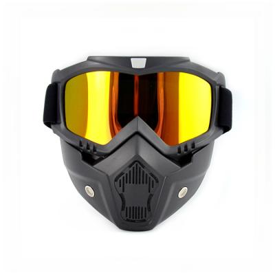 China Foshan Guangzhou Wholesale Glass UV400 TPU Glass Motorcycle Sports Motocross Face Mask Riding Goggles Safety Frame Safety Riding Goggles for sale