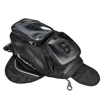 China Ghost Durable Waterproof 1680D Polyester Motorcycle Fuel Tank Bag With Phone Strong Magnetic And PVC Transparent Touch Screen for sale