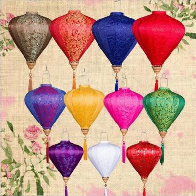 China Foldable& Hot-sale Silk Fabric Interesting Looking Foldable Lighted Hanging Vietnamese Lantern for sale