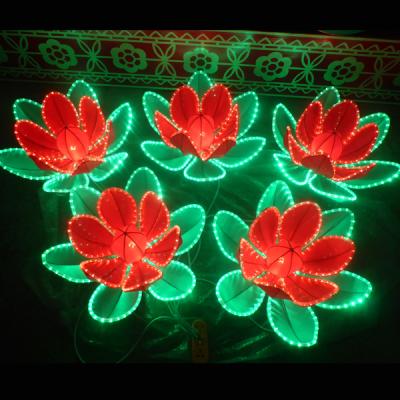 China Mid-autumn day LED Lotus Flower Lights for outdoor decoration for sale